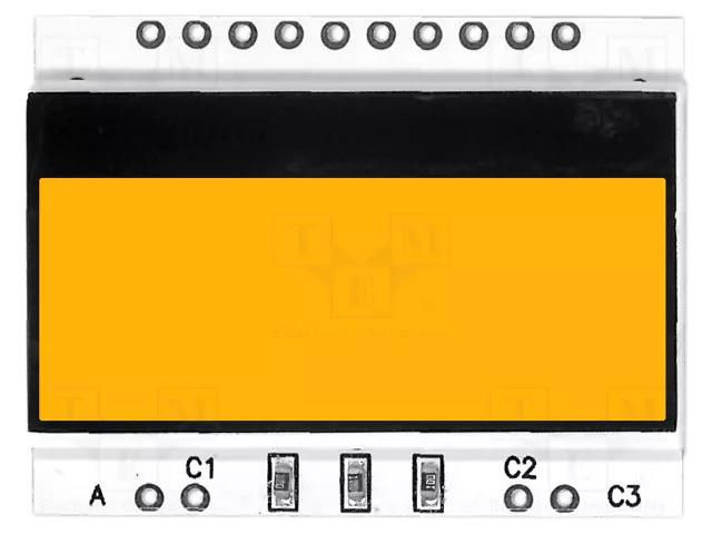 Backlight; LED; 36x27.5x2.6mm; amber DISPLAY VISIONS EALED36X28-A