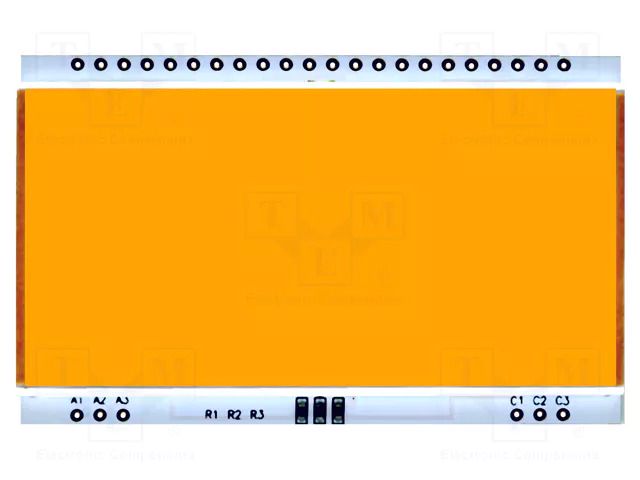 Backlight; LED; 66x40.2x3.6mm; amber DISPLAY VISIONS EALED66X40-A