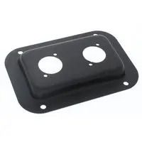 Black Connector Dish for Two XLR or Speakon Jacks - 3 1/2" x 5 1/8" D0604K.