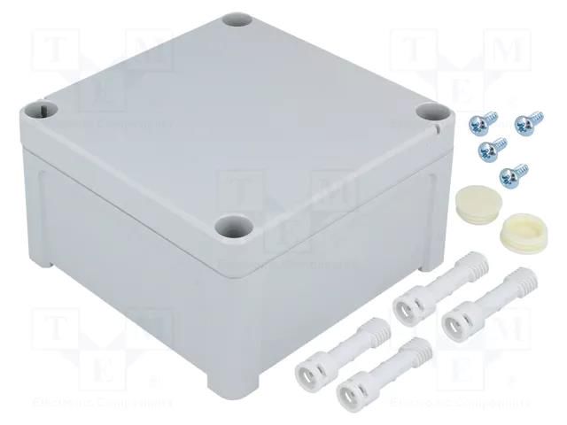 Enclosure: multipurpose; X: 110mm; Y: 110mm; Z: 65mm; TEMPO; ABS; grey FIBOX TA111107