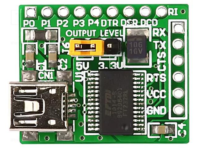 Expansion board; Comp: FT232RL; prototype board MIKROE MIKROE-483