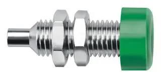 CONN, BANANA, JACK, 32A, GREEN, SOLDER BU 403 NI / GN