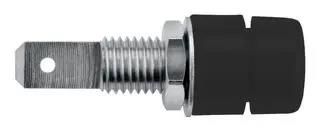 CONNECTOR, BANANA, JACK, 32A, BLACK, QC IBU 5568 NI / SW