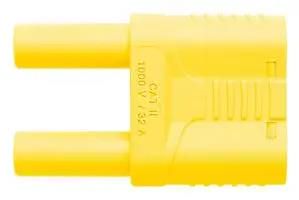CONN, BANANA, PLUG, 32A, YELLOW SKURZ 6100 / 19-4 IG 2MB NI / GE