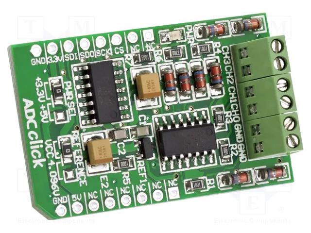 Click board; prototype board; Comp: MCP3204; A/D converter MIKROE MIKROE-922
