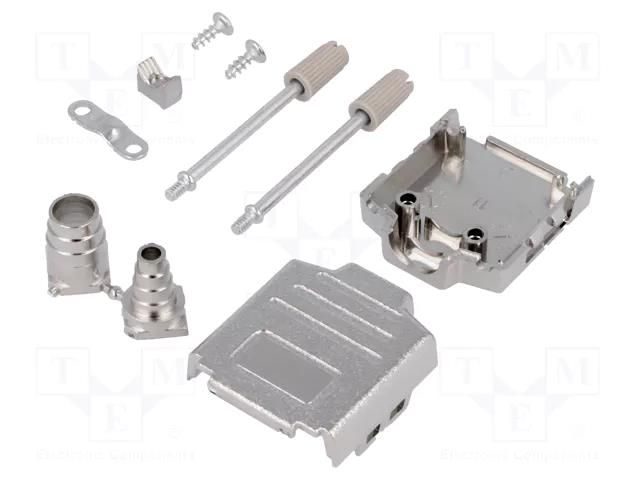 Enclosure for connectors: D-Sub; D-Sub 9pin,D-Sub HD 15pin ENCITECH DPPK-M-09-K