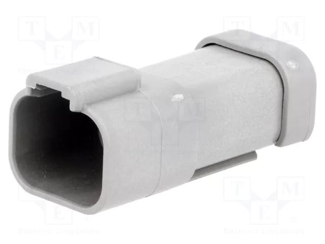 Connector: wire-wire; plug; male; DT; PIN: 4; IP68; for cable; grey DEUTSCH DT04-4P-EP04