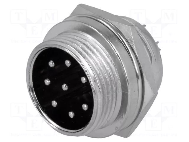 Connector: microphone; socket; male; PIN: 8; for panel mounting CLIFF FC684208