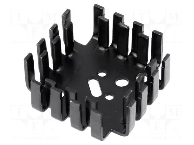 Heatsink: moulded; SOT9,TO3,TO66; black; 42x42x17mm; 6.8K/W FISCHER ELEKTRONIK FK223SACB