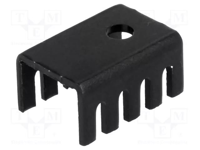 Heatsink: moulded; U; TO220; black; L: 19.05mm; W: 13.21mm; H: 9.53mm STONECOLD HS-S02