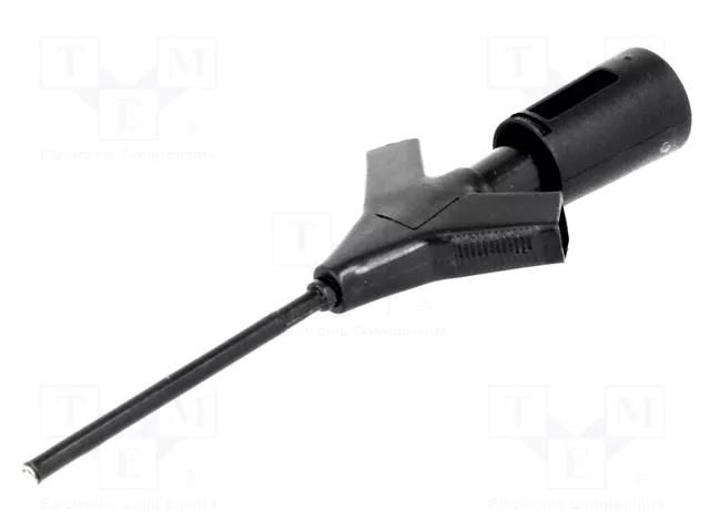 Clip-on probe; pincers type; 2A; 60VDC; black; Grip capac: max.2mm HIRSCHMANN T&M KLEPS1MIKRO-SW