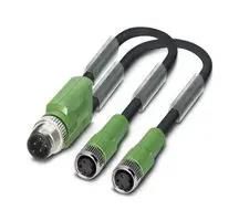 SENSOR CORD, 3P M12 PLUG-2X M8 RCPT, 3M 1671360