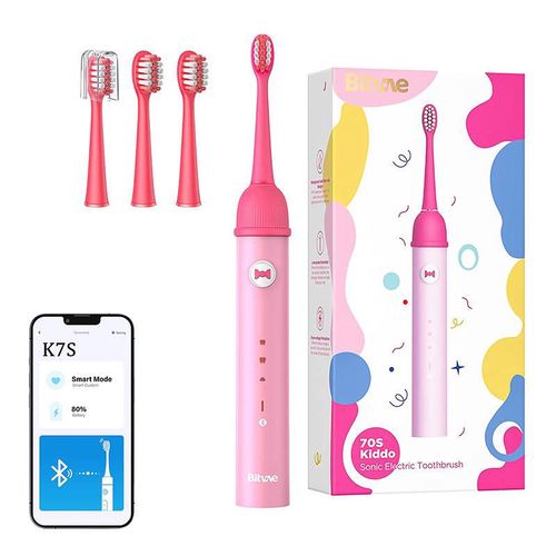 Sonic toothbrush for kids with app and tip set Bitvae K7S (pink), Bitvae K7S pink