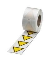 LABEL, PVC, BLACK / YELLOW, 50MM X 50MM 0830430