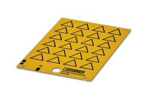 LABEL, PVC, BLACK / YELLOW, 25MM X 25MM 1014125