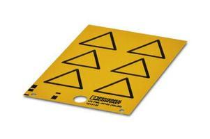 LABEL, PVC, BLACK / YELLOW, 50MM X 50MM 1014126