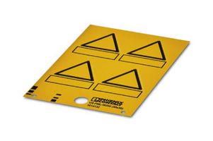 LABEL, PVC, BLACK / YELLOW, 50MM X 50MM 1014132