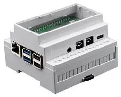 RASP PI 4B ENCLOSURE, DIN RAIL, PC, CLR MP001138