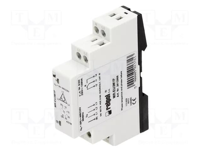 Voltage monitoring relay; for DIN rail mounting; MR-EU; SPDT RELPOL MR-EU3M1P