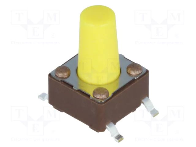 Microswitch TACT; SPST-NO; Pos: 2; 0.05A/12VDC; SMT; none; 5.2N DIPTRONICS DTSM-65Y-V-B