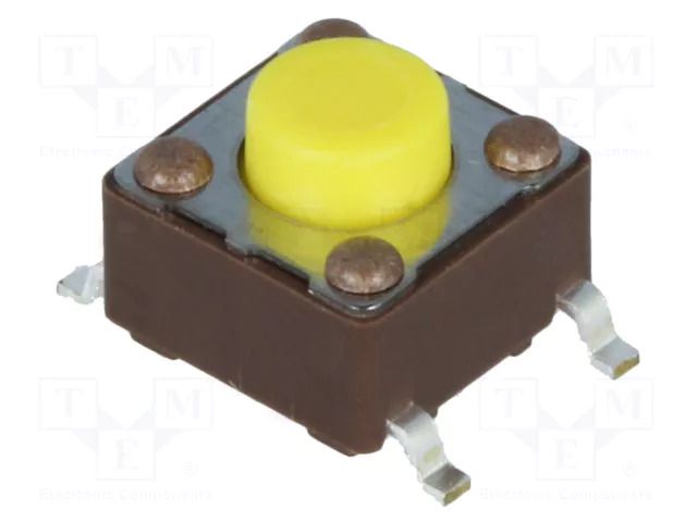 Microswitch TACT; SPST-NO; Pos: 2; 0.05A/12VDC; SMT; none; 5.2N DIPTRONICS DTSM-62Y-V-B