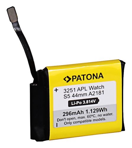 PATONA Battery f. Apple Watch Serie 5 44mm A2181, PATONA 3251 4055655232197