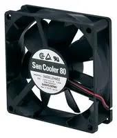 DC AXIAL FAN, 36.37CU.FT/MIN, BALL, 80MM 9A0812H401
