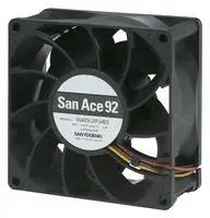 DC AXIAL FAN, 141CU.FT/MIN, BALL, 92MM 9GA0948P1H03