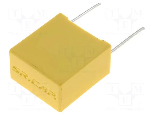 Capacitor: polyester; 2.2uF; 100VDC; 15mm; ±10%; 18x10.8x19mm; THT SR PASSIVES MPEB-2.2U/100