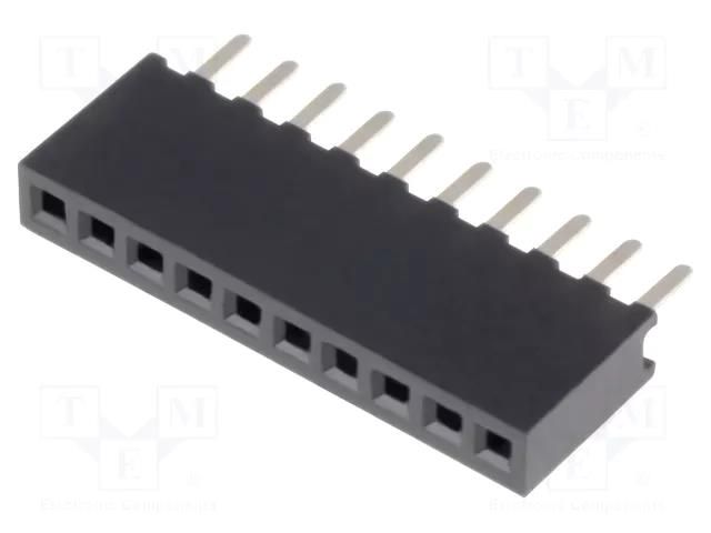 Connector: pin strips; socket; female; PIN: 10; straight; 1A; THT CONNFLY DS1065-01-1X10S8BV