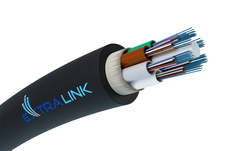 Extralink 72F | Fiber optic cable | 1,5kN FRP, 72J G652D, 10mm, duct, 4km, EXTRALINK EX.15265 5903148915265