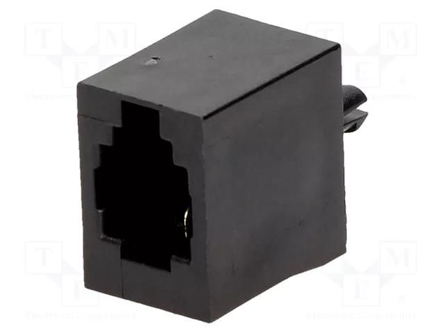 Connector: RJ9; socket; PIN: 4; 4p4c; THT; straight MH CONNECTORS MHRJJ44NFV