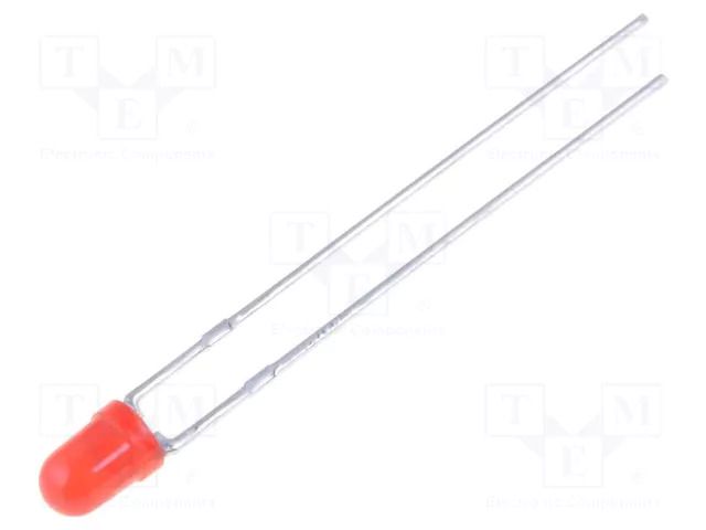 LED; red; 3mm; 600÷1500mcd; 40°; Front: convex; 1.85÷2.5VDC KINGBRIGHT ELECTRONIC L-934SRD-J4