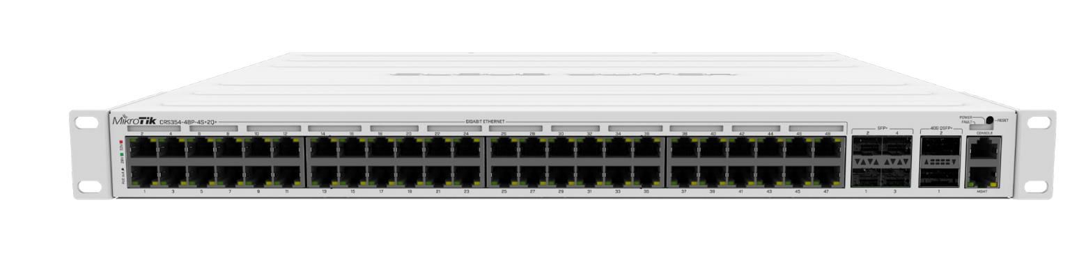 MikroTik CRS354-48P-4S+2Q+RM | Switch | 48x RJ45 1000Mb/s, 4x SFP+, 2x QSFP, MIKROTIK CRS354-48P-4S+2Q+RM 4752224002273