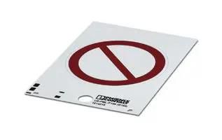 SAFETY SIGN, PVC, RED/WHITE, 100MM 1014218