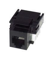 RJ12 KEYSTONE JACK, 6P6C, 1PORT, BLK KSH66BK