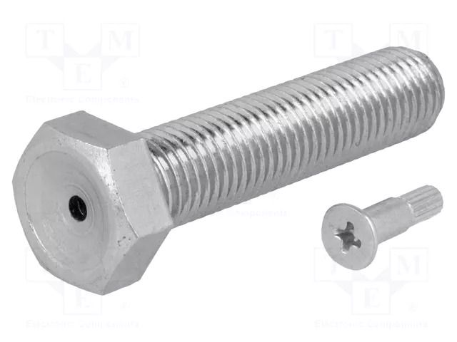 Pin; M8; steel; Plating: zinc; Thread len: 80mm; Spanner: 13mm FATH FA-098EM08080M