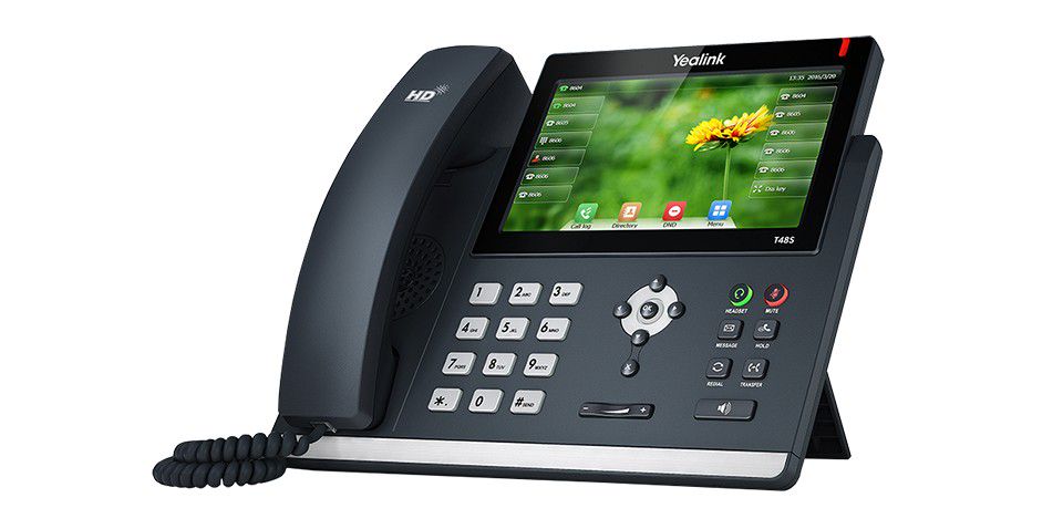 Yealink SIP-T48U | VoIP Phone | 2x RJ45 1000Mb/s, screen, PoE, USB, without power supply, YEALINK SIP-T48U 6938818304321