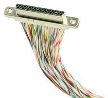 CABLE ASSY, MICRO-D RCPT-FREE END, 18" MDLM-37S6PS18B-F222