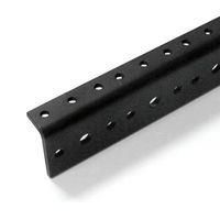 RACK RAIL, 10U, STEEL, BLACK R0828/10