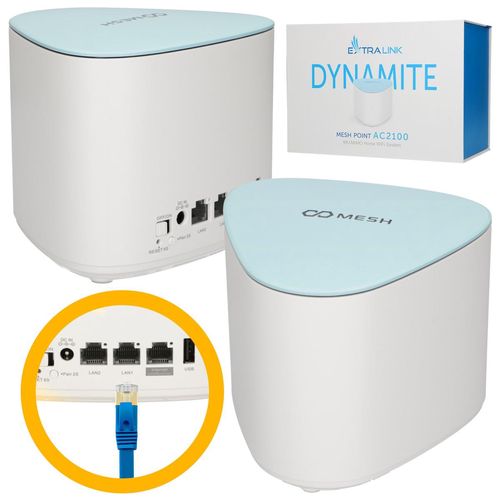 Extralink Dynamite C21 | Mesh Point | AC2100, MU-MIMO, Home WiFi Mesh System, EXTRALINK EX.17078 5903148917078