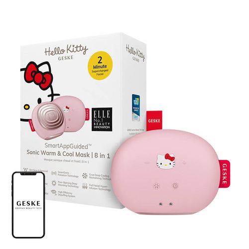 Sonic Facial Massager Warm & Cool 8in1 Geske with APP (Hello Kitty pink), Geske HK000056PI01