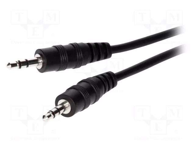 Cable; Jack 3.5mm 3pin plug,both sides; 1.2m; black BQ CABLE BQC-JPSJPS-0120