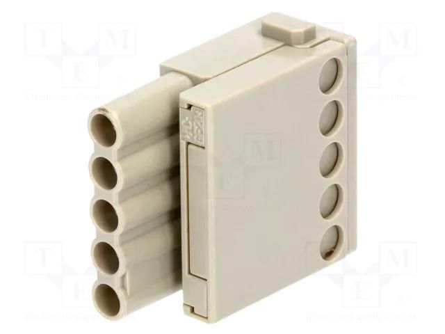 Connector: HDC; module; female; Han-Modular®; PIN: 5; 16A; 400V HARTING 09140052701