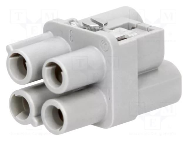 Connector: HDC; contact insert; female; 40A; 400V; Han Q; PIN: 4 HARTING 09120033151