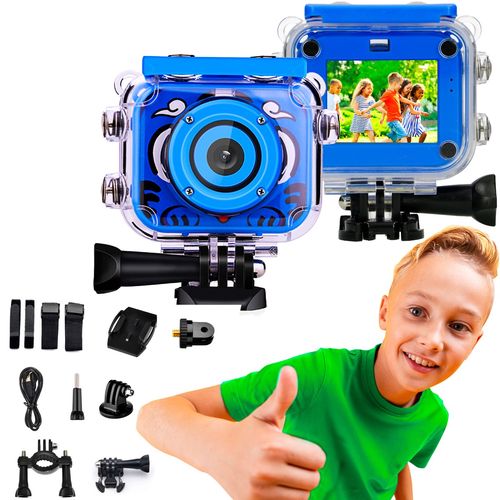 Extralink Kids Camera H18 Blue | Camera | 1080P 30fps, IP68, 2.0" screen, EXTRALINK EXTRALINK H18 BLUE ACTION 5903148918631