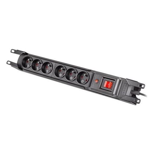 ARMAC MULTI M6 RACK 19" PROTECTING POWER STRIP 6X SOCKETS, 1.5M CABLE, BLACK, ARMAC MULTI M6 RACK 1.5M BLACK 5904722197404