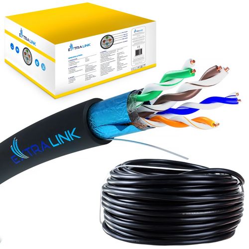 Extralink CAT5E FTP (F/UTP) Outdoor with gel | Twisted pair | 100M, EXTRALINK EX.19706 5903148919706