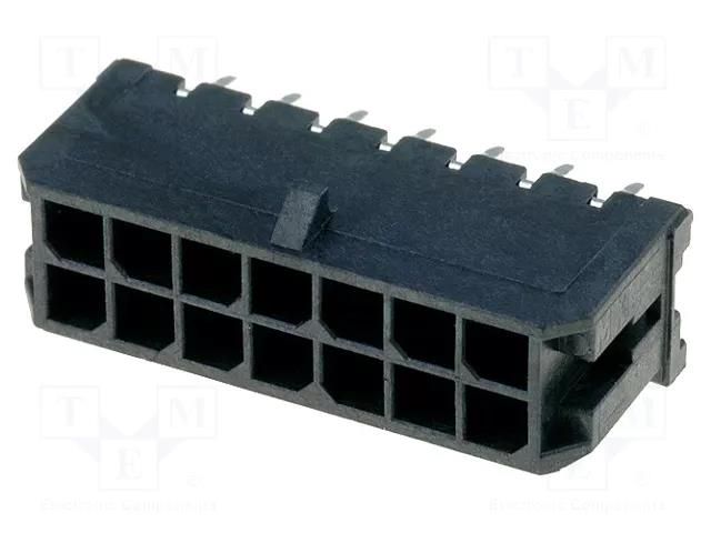 Connector: wire-board; socket; male; PIN: 14; Micro-Fit 3.0; THT MOLEX MX-43045-1412