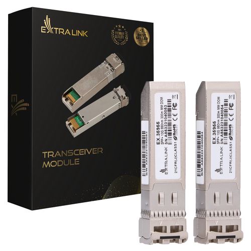 Extralink SFP+ 10G 2-pack | SFP+ Module | 10Gbps, LC/UPC, 850nm, 300m, multi mode, DOM, Dedicated to HP/Aruba, EXTRALINK EX.35955 5905090335955